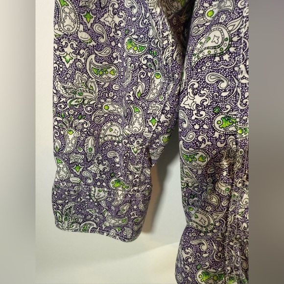 Wrangler 20X Competition Purple Paisley Shirt Mens Size XL Pearl Snap - Picture 5 of 12